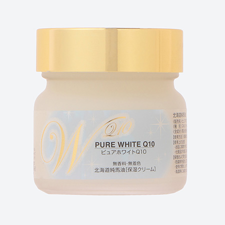 [北海道純馬油本舗]ピュアホワイトQ10(無香料) 保湿クリーム