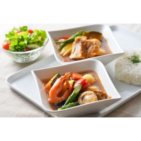 [札幌バルナバフーズ]北海道発 スープカレー(鶏肉&野菜・シーフード&野菜) 各300g×2
