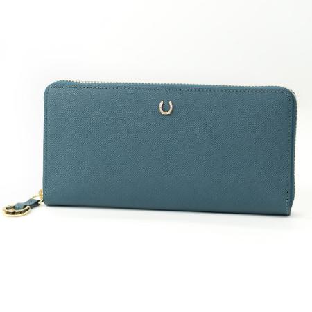 [ソメスサドル]PT-71 ラウンド長財布 ブルー