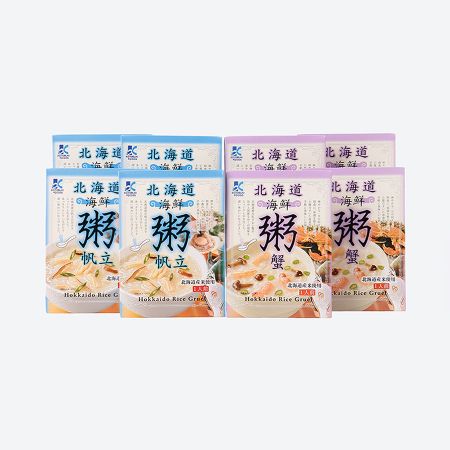 [寿フーズ]北海道海鮮粥セット(帆立&蟹)各230g×4個