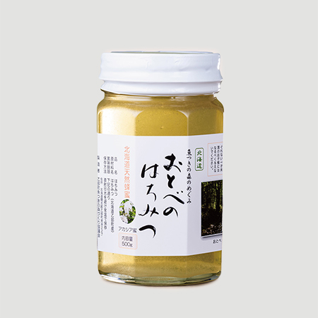北海道乙部町産100%天然蜂蜜「おとべのはちみつ」アカシア500g×1本