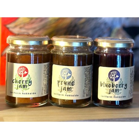[iorifarmhokkaido]ジャム3個セット(ブルーベリー・さくらんぼ・プルーン)