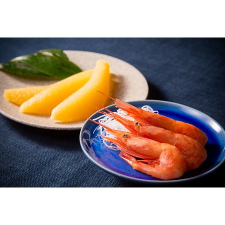 [重原商店]お刺身用甘えび(500g)・味付けかずのこ(140g×2)セット