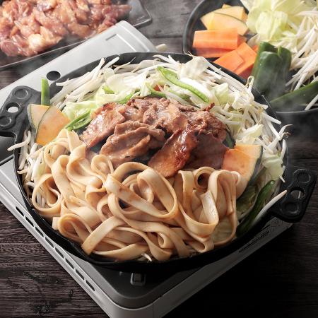 豚ジンギスカン&はるゆたかうどんセット