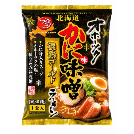 [つらら]オホーツクかに味 味噌濃熟ゴールドラーメン1食×8袋