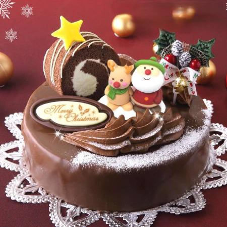 [スイートますや]クリスマスケーキ『ロールノセタ』6号サイズ