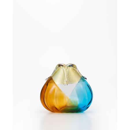 [津軽びいどろ]金彩秋風 花器 ミニ