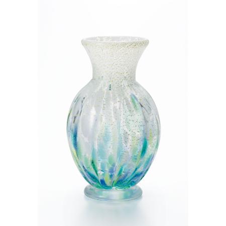 [津軽びいどろ]龍飛岬 紫陽花 壺花器