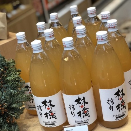 [福士農園]林檎搾り 100%ジュース 5品種ブレンド 1000ml×6本セット