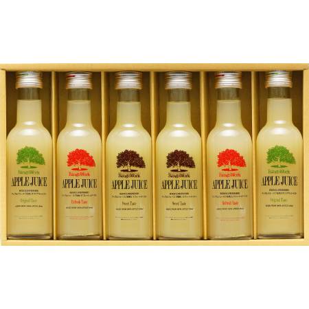 [RingoWork]「完熟」アップルジュース ミニボトルセット180ml×6