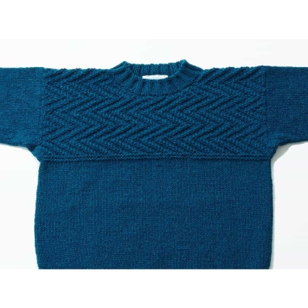 [KESENNUMA KNITTING]手編みセーター エチュード 男女兼用Mサイズ 冬の海