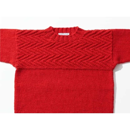 [KESENNUMA KNITTING]手編みセーター エチュード 男女兼用Mサイズ 赤