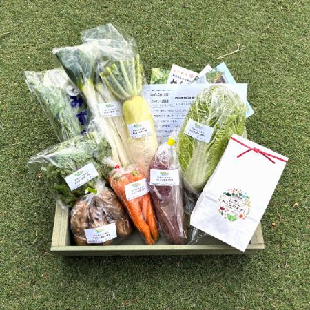 [岩沼みんなの家]「みんなのお米!」1kg・「みんなの直売!野菜」7〜8種セット詰め合わせ