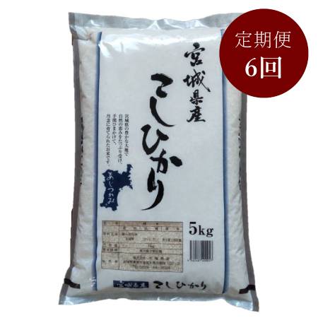 宮城県栗原産コシヒカリ5kg(5kg×1袋)定期便6ヵ月コース