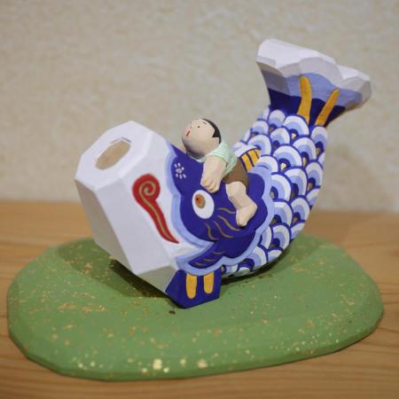 [蔵王一刀彫]鯉太郎