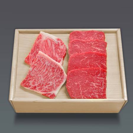 米沢牛ステーキ詰合せ(ロースステーキ200g、 モモステーキ280g)
