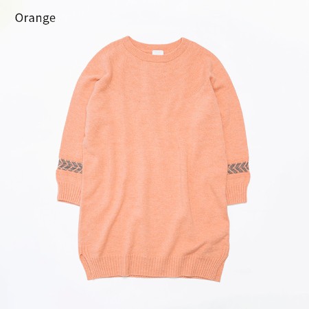 [maalisukuu]ウール/アンゴラ プレスジャガードチュニック/フリーサイズ