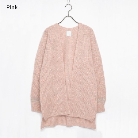 [maalisukuu]ウール/モヘヤ ニットカーディガン/フリーサイズ