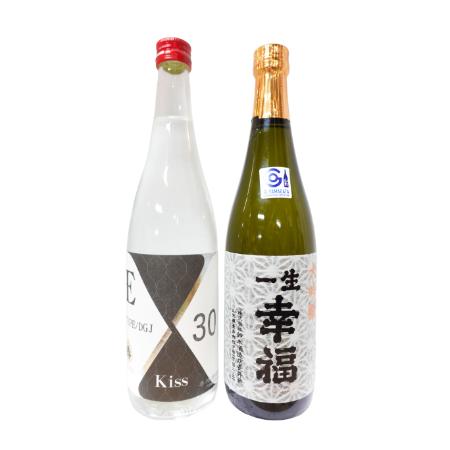 [一生幸福]大吟醸と大吟醸粕取り焼酎720ml×2