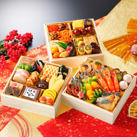 [赤坂あじさい]和風おせち三段重『紅花(べにばな)』3〜4人前[12月31日お届け]