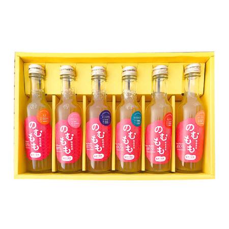 [菱沼農園]桃名人が作った濃厚100%ジュース『のむもも』6本セット(M0064)