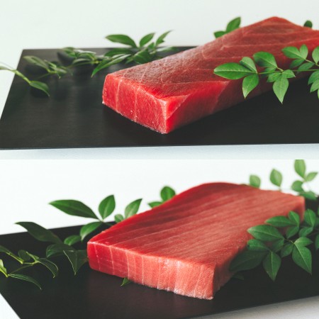 [FISHSTAND]天然本まぐろ柵セット(中トロ・赤身/各200g)