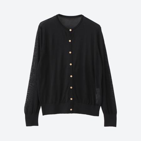 [S.ESSENTIALS/エス エッセンシャルズ]ウィメンズ シアーシルクカーディガン サイズ38(M)