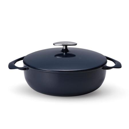 [UNILLOY]キャセロール(鋳物ホーロー鍋) 24cm浅型 藍