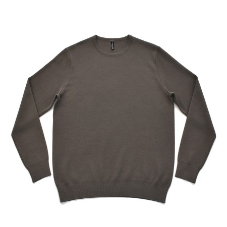 [トレンタセッタンタ]MENS/クルーネックプルオーバー#7417 カーキブラウン 46サイズ