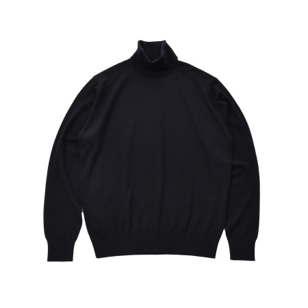 [no+af]FF30 ベーシックタートルネックプルオーバー/ブラック/SIZE1