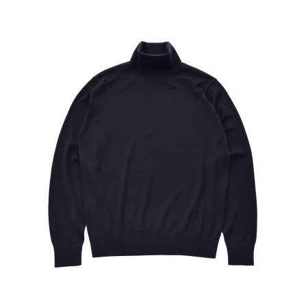 [no+af]FF30 ベーシックタートルネックプルオーバー/ダークネイビー/SIZE1