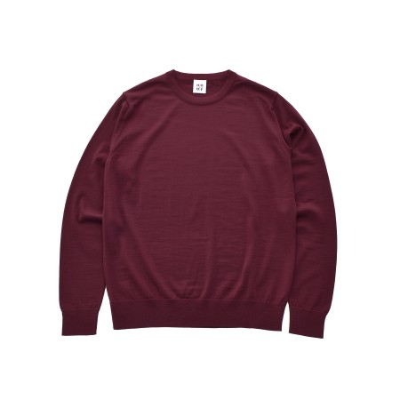 [no+af]FF30 ベーシッククルーネックプルオーバー/ボルドー/SIZE1