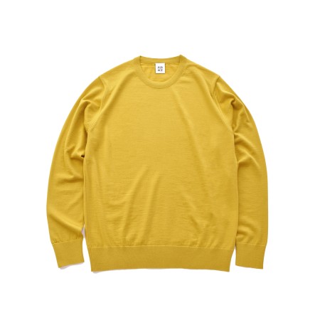 [no+af]FF30 ベーシッククルーネックプルオーバー/イエロー/SIZE1