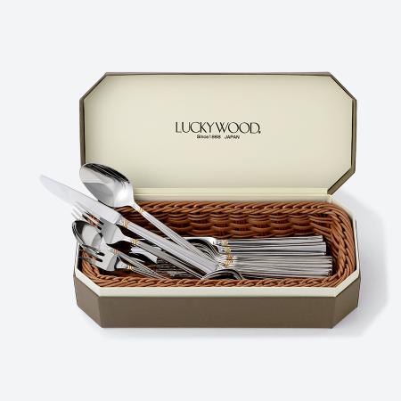 [LUCKYWOOD]エメラルド20PC ディナーセット(バスケット付き)