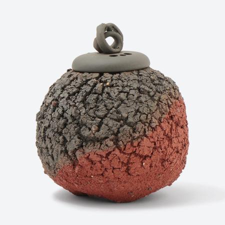 [伊藤赤水]五代赤水 無名異窯変香爐(限定1点)