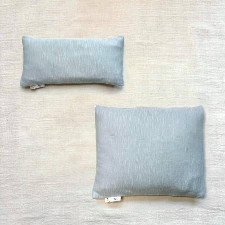 [ao×accos][目元・大判2点セット]米ぬか玄米カイロ(よもぎ入り)なめらか天竺 千草色