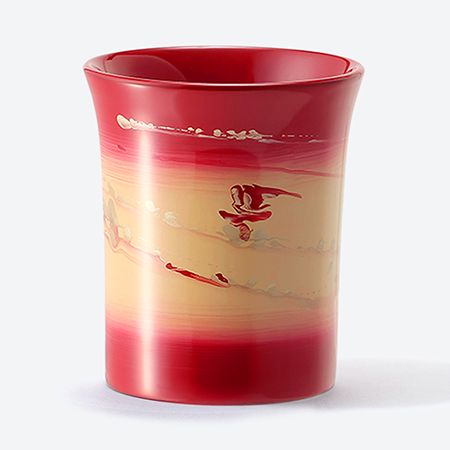 [采色塗なか門]新湯呑 彩クラウド 紅