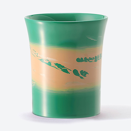 [采色塗なか門]新湯呑 彩クラウド シーグリーン