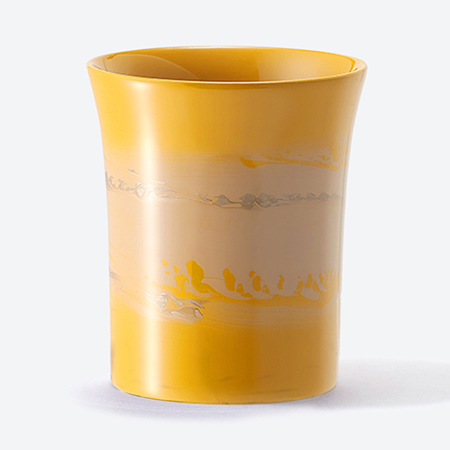 [采色塗なか門]新湯呑 彩クラウド 黄色