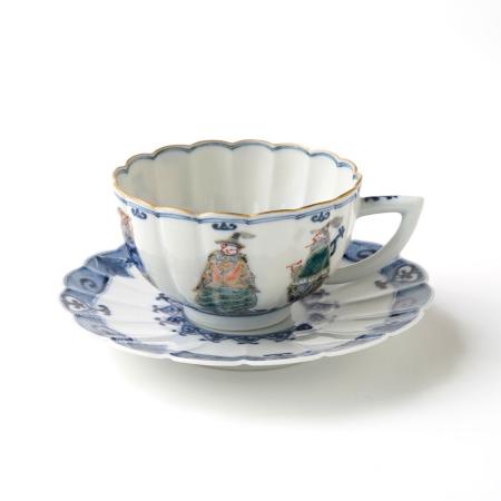 [山本 長左]一客コーヒー 色絵異邦人