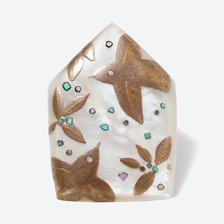 [Classic Ko]Bird & Leaf house brooch