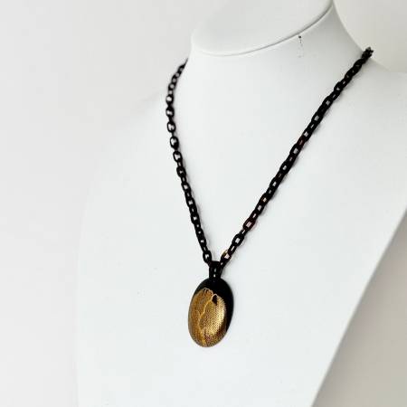 [うるしアートはりや]柳蒔絵べっ甲ペンダント