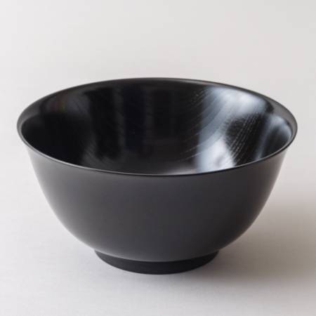 [漆芸 文平堂]めん鉢 けやき 黒すり