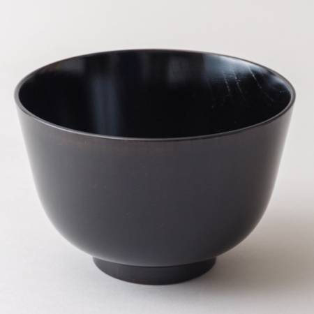 [漆芸 文平堂]深椀 けやき 黒すり