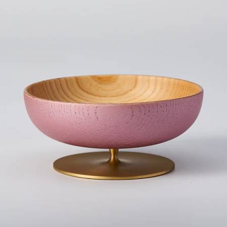 [浅田漆器工芸]もてなしグラス Round シルキーピンクナチュラル