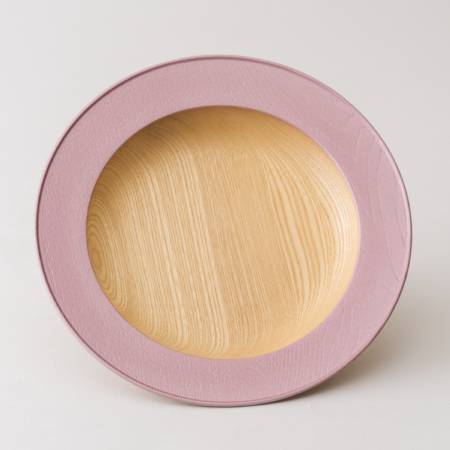 [浅田漆器工芸]栓 うつろいウッドプレート シルキーピンク