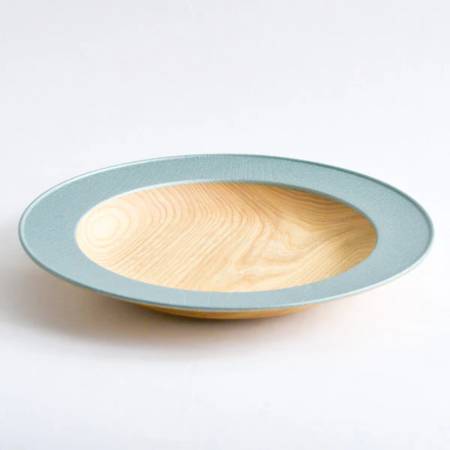 [浅田漆器工芸]栓 うつろいウッドプレート グリーンパール