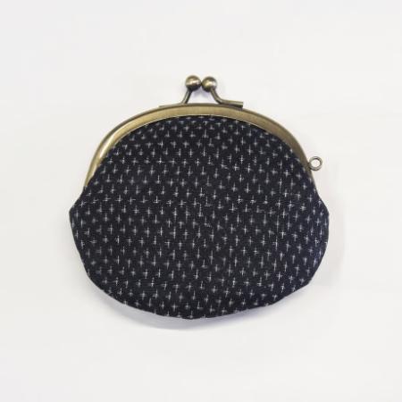 [能登上布 YAMAZAKI NOTOJOFU]がま口 / 蚊絣(色お任せ)×1個