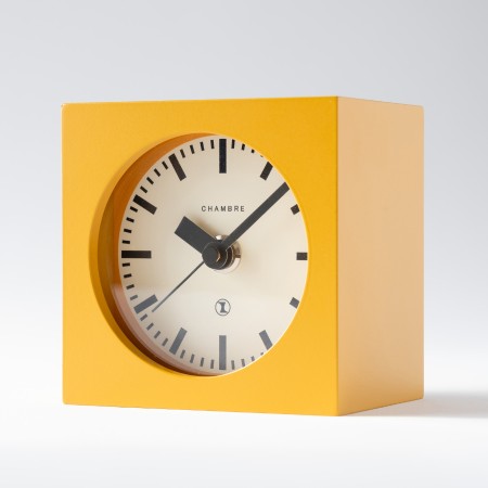 [Chambre]BLOCK DESK CLOCK マスタード