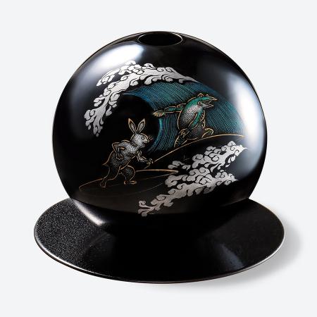 [丸山久右衛門商店]沈金丸型花器 夏